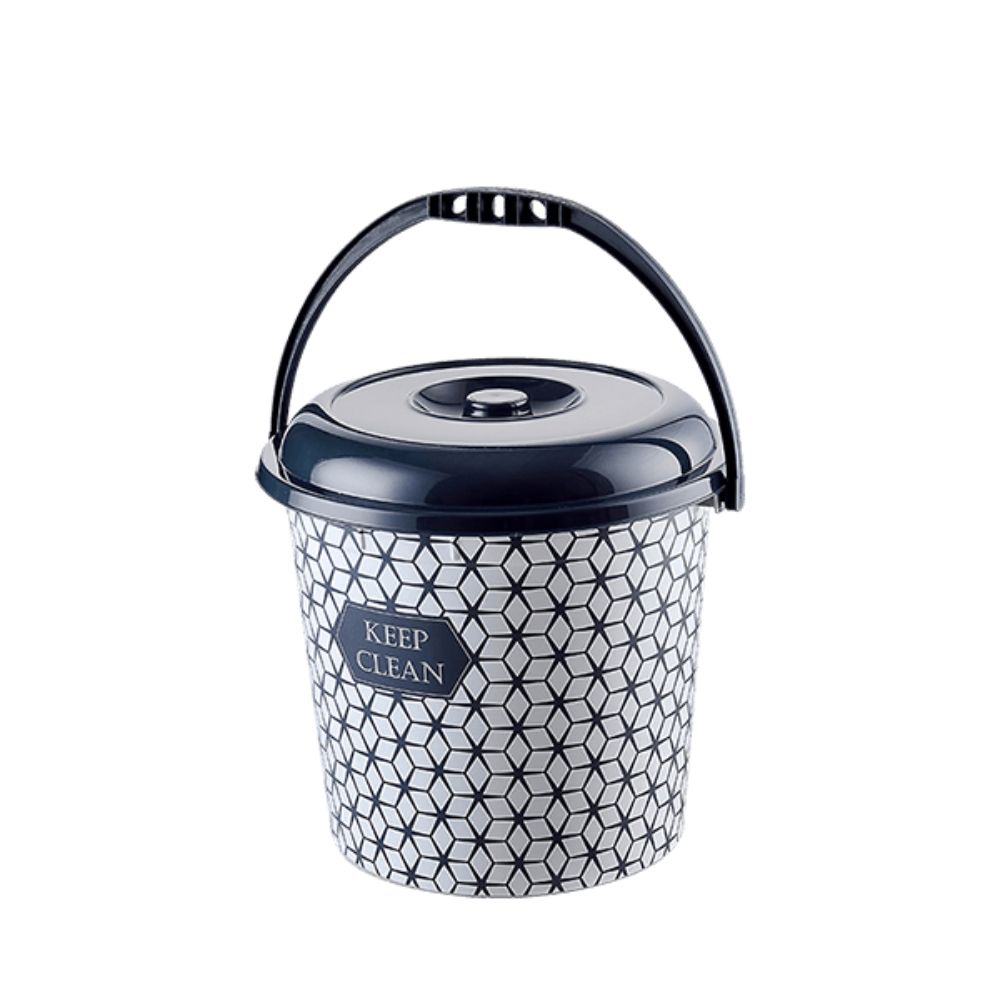 Oferte la Galeata din plastic cu capac, rotunda, Plastina, diverse modele, 13 L