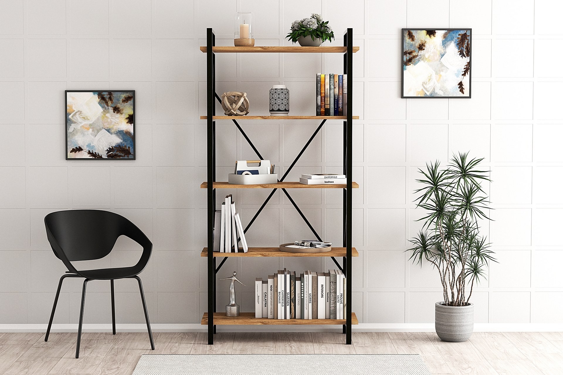 Oferte la Raft Stil Industrial 100 X 180 X 34 Nero Elit