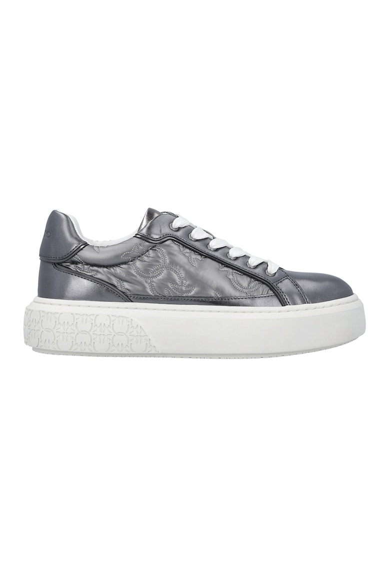 Oferte la Pantofi sport de piele cu imprimeu - Alb optic/Argintiu