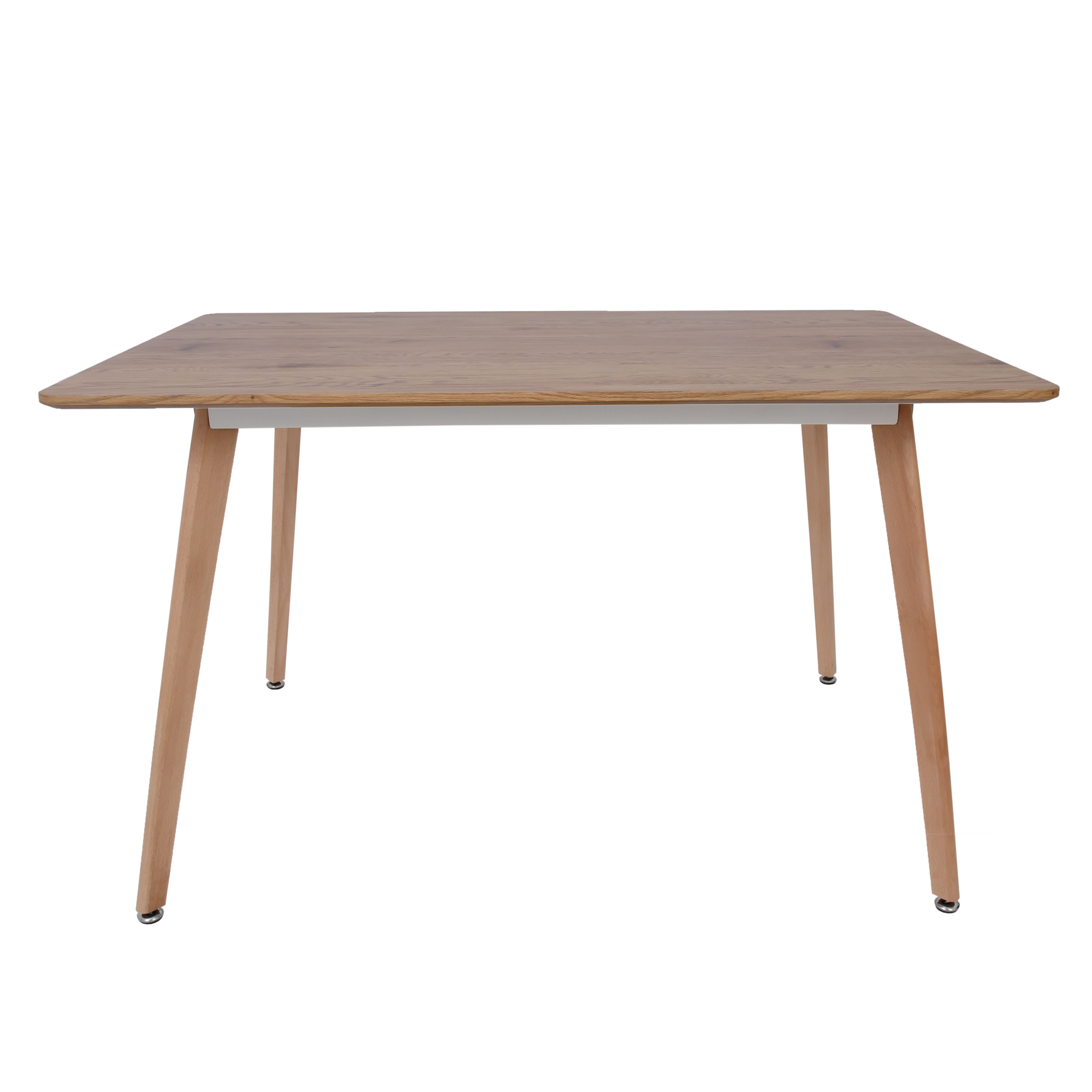 Oferte la Masa living Celia, blat din MDF vopsit, picioare lemn de fag, natur, 120 x 80 cm