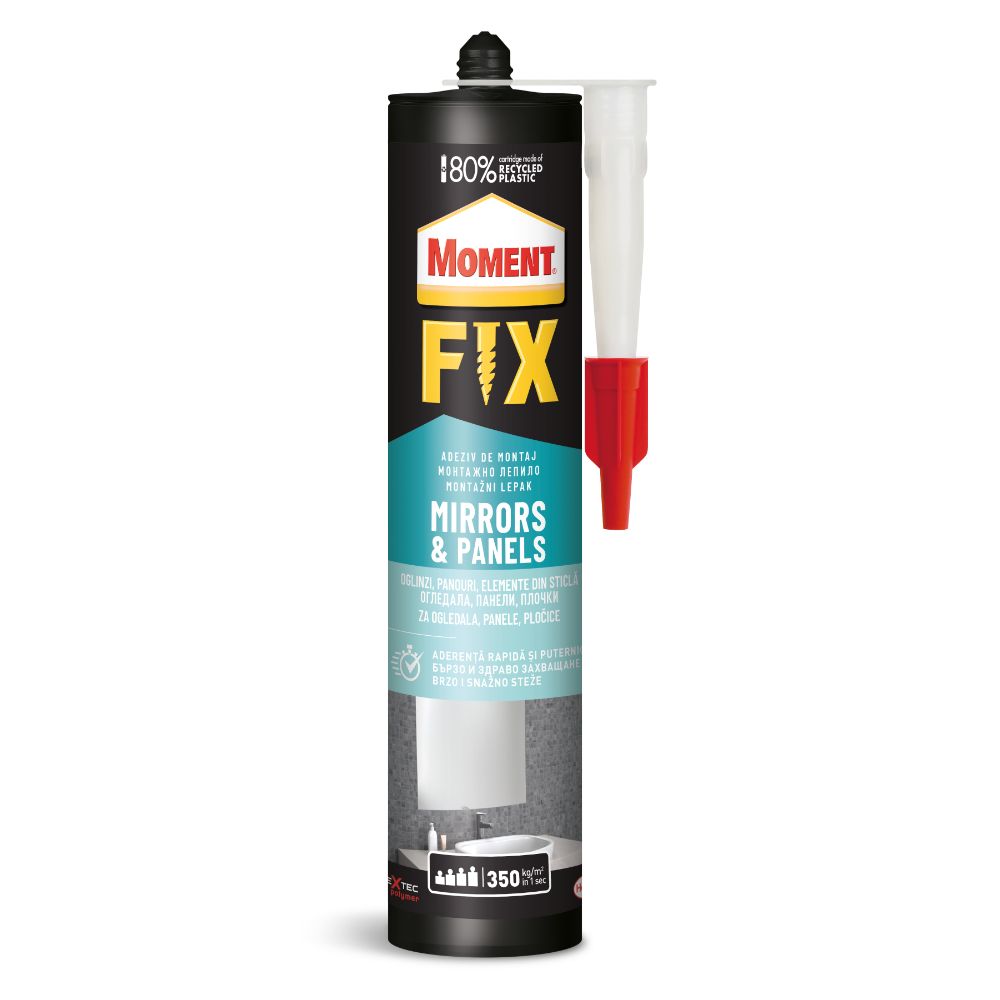 Oferte la Adeziv de montaj, alb, Moment Fix Mirrors & Panels, interior / exterior, 400 gr
