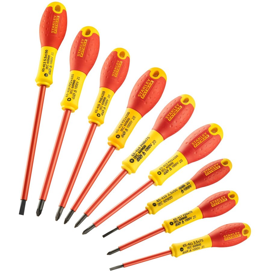 Oferte la Surubelnita FATMAX screwdriver set, 10-piece red/yellow, voltage tester