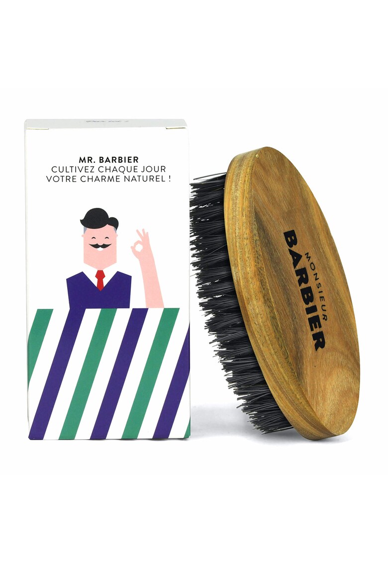 Perie pentru barba 100% vegana din lemn de santal - FINAL TOUCH - 1 buc