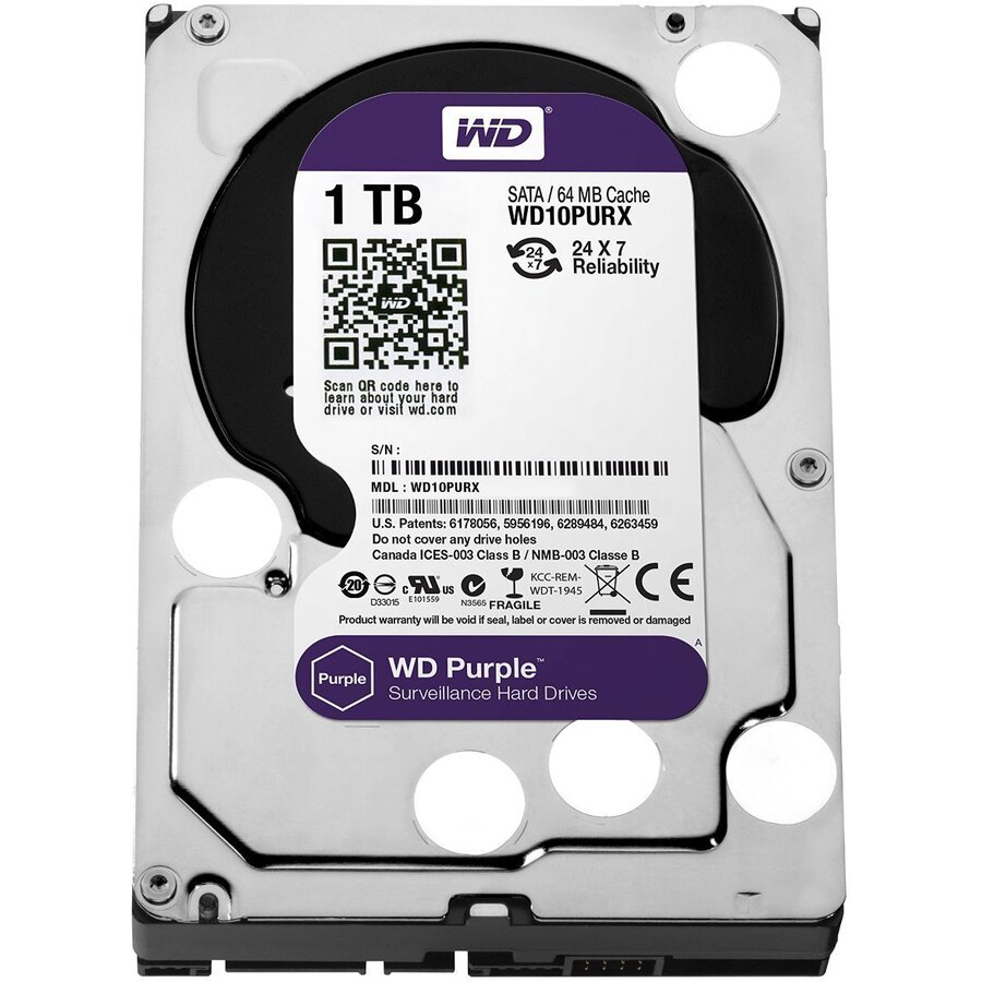 Hard disk 3.5 1TB SATA WD10PURZ