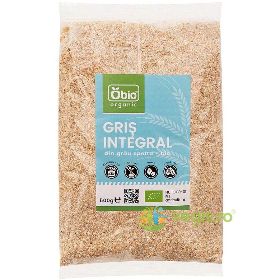 Oferte la Gris Integral din Grau Spelta fara Zahar Ecologic/Bio 500g