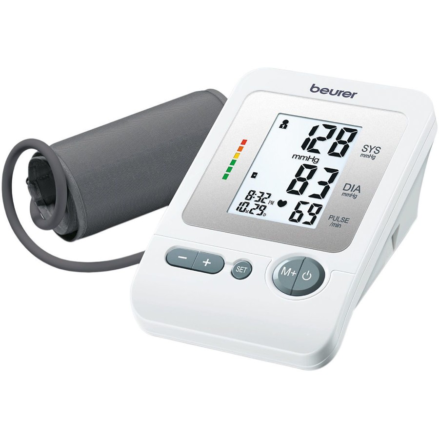 Tensiometru electronic de brat Beurer BM26, Detecteaza aritmia, Alb