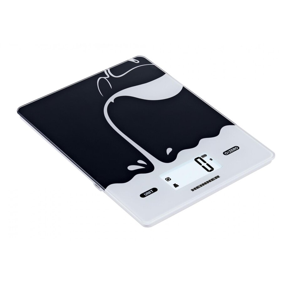 Oferte la Cantar De Bucatarie HKS-BK5USB Sticla Securizata Display LCD Alb-Negru