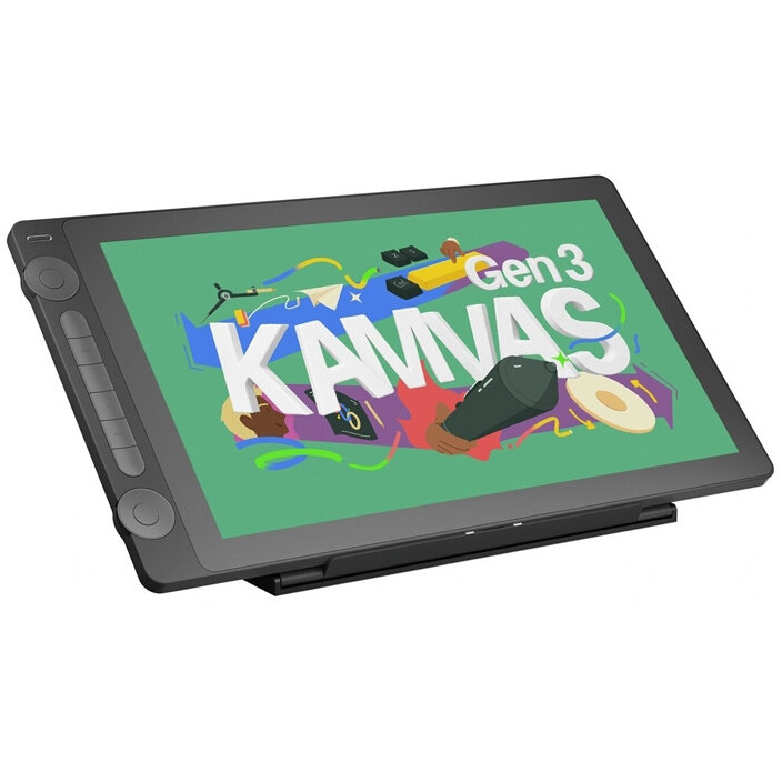 Tableta Grafica Kamvas 16 (Gen 3)  Display IPS 15.8Inch QHD Stylus cu Tehnologie PenTech 4.0 Negru