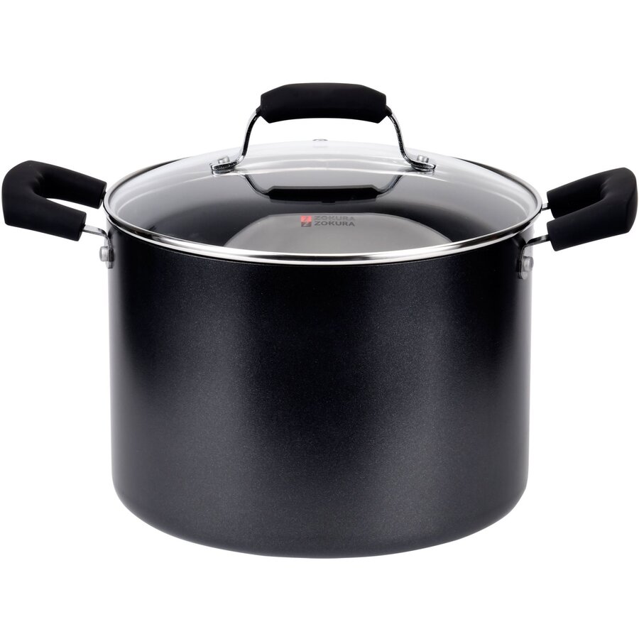 Oferte la Oala cu Capac de Sticla Primary Z1077 Aluminiu 7.4L Diametru 24CM Negru