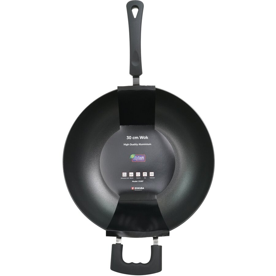 Oferte la Tigaie Wok Primary Z1087 Aluminiu Diametru 30CM Negru