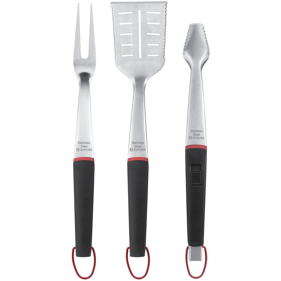 Oferte la Set Ustenstile Gratar Z1320 3 Piese Inox/Negru