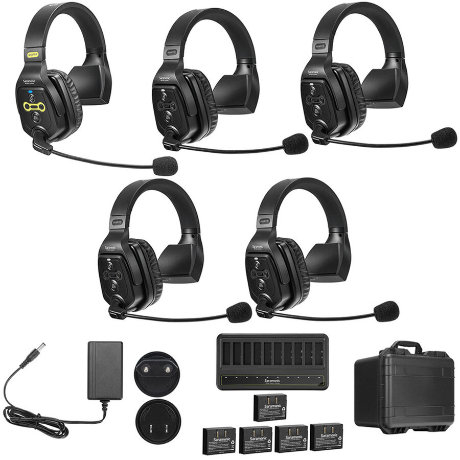 Oferte la Sistem Intercom Wireless pentru 5 Persoane WiTalk WT5S Full-Duplex 1.9GHz Casti Single-ear Negru
