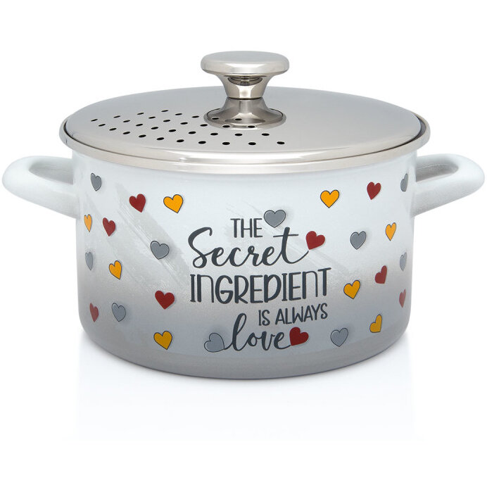 Oferte la Oala cu Capac Inox Secret Ingredient Email 3.5L Diametru 20CM Alb