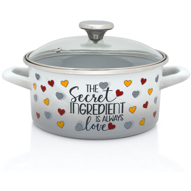 Oferte la Cratita Cu Capac Sticla Secret Ingredient Email 2.8L Diametru 20CM Alb