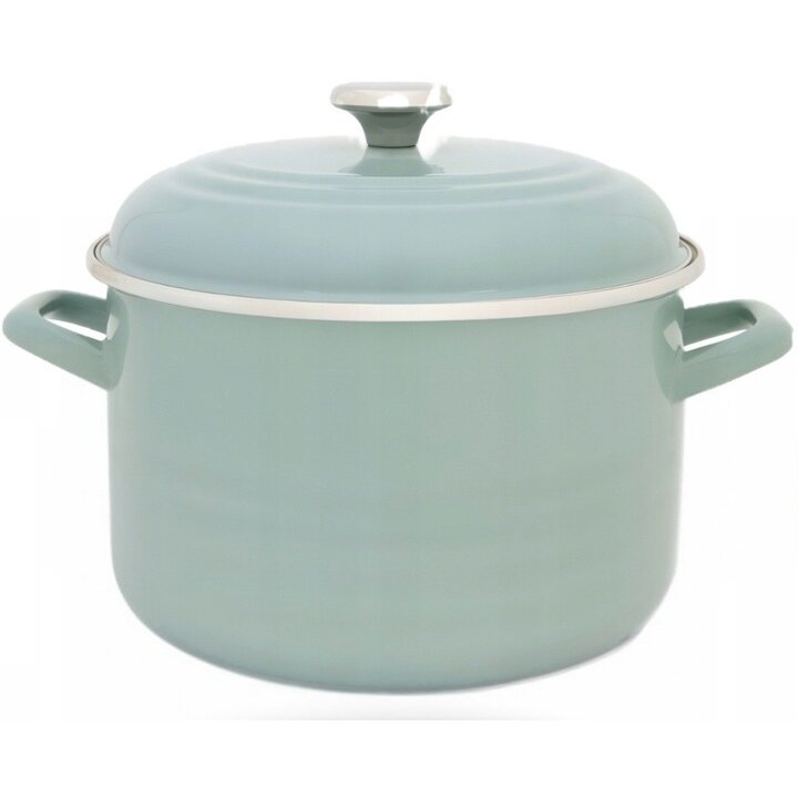 Oala cu Capac Standard Wave Email 6.75L Diametru 24CM Verde Pastel