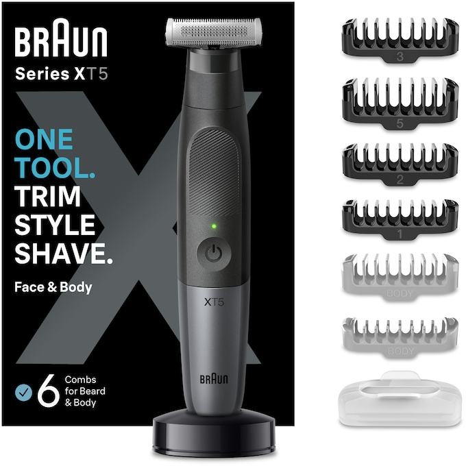 Oferte la Aparat Hibrid de Tuns si Barbierit Series XT5300 Face & Body Wet&Dry Lama 4D Negru