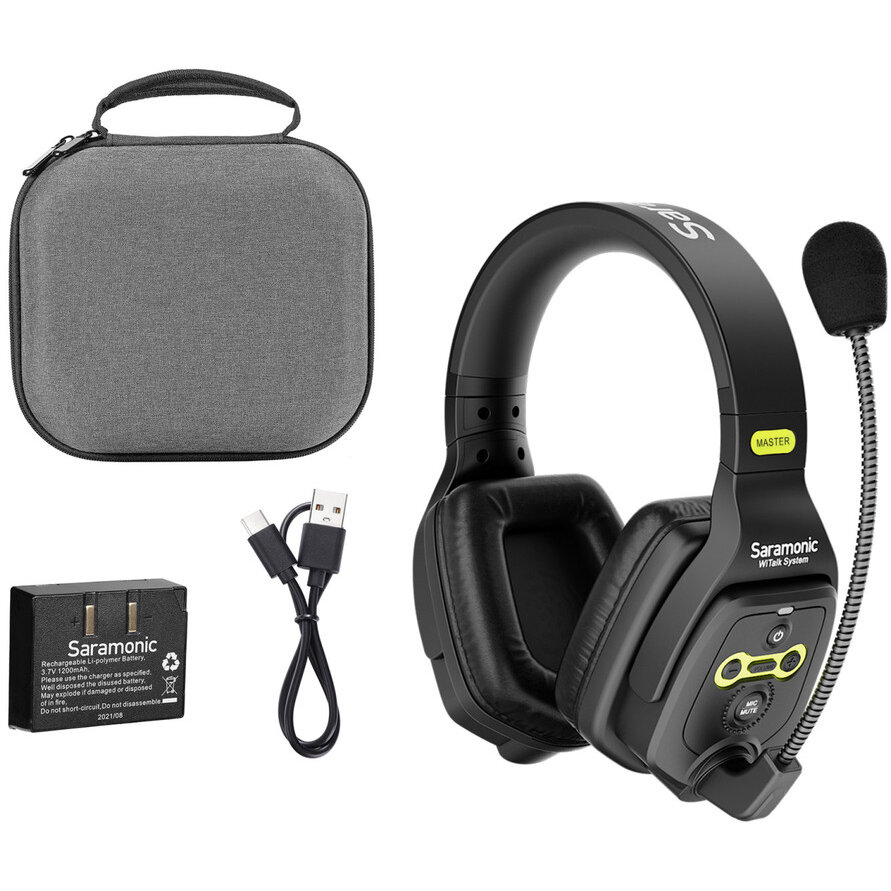 Oferte la Casti Wireless WiTalk DMH Dual-ear Master pentru Sistemul Intercom WiTalk Negru