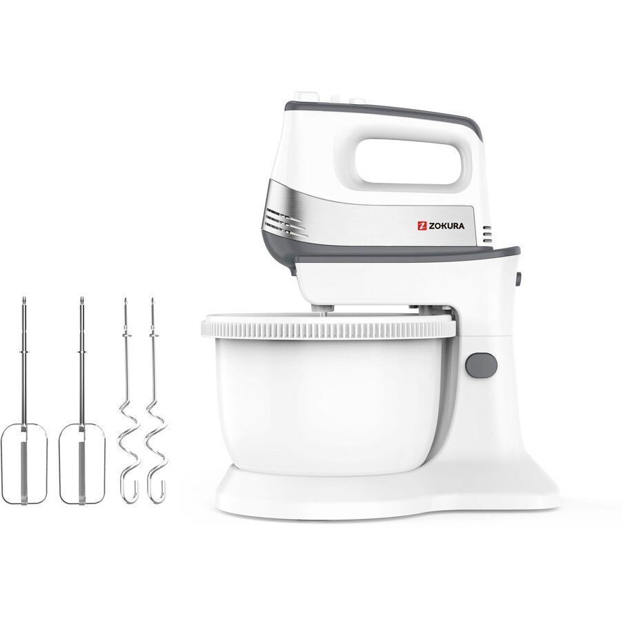 Oferte la Mixer de Mana Z1472 cu Bol Rotativ 500W Alb/Gri