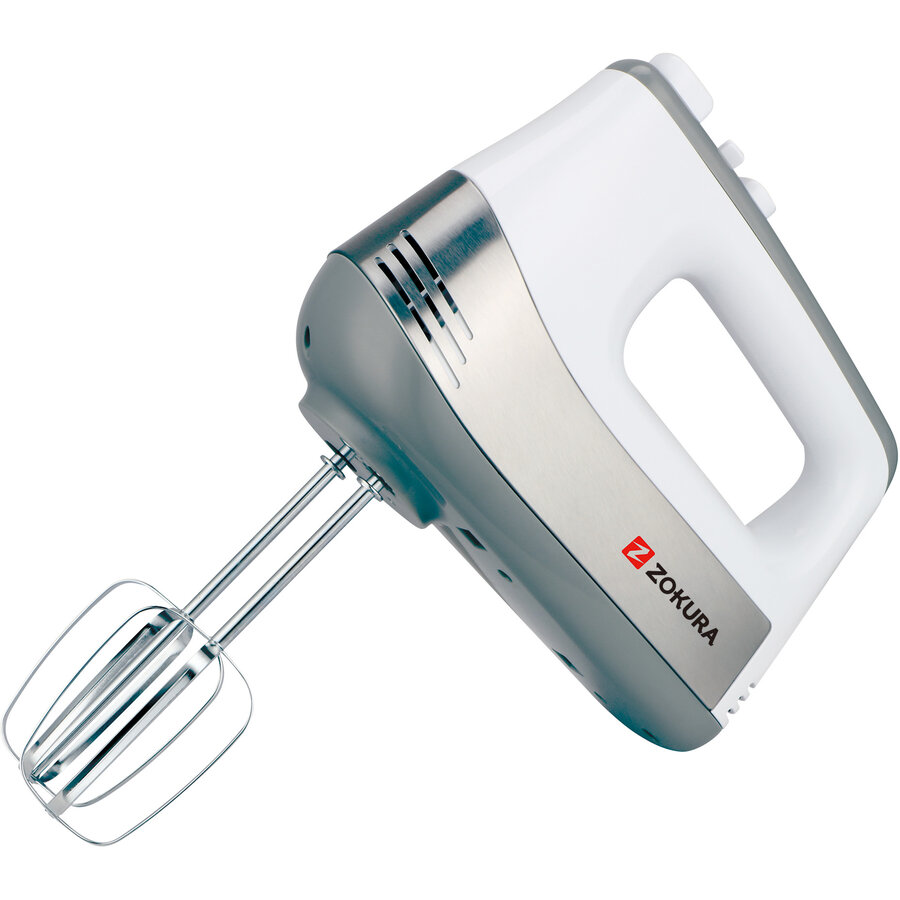 Oferte la Mixer de Mana Z1507 5 Trepte de Viteza Accesorii in Cutie Depozitare 500W Alb/Gri