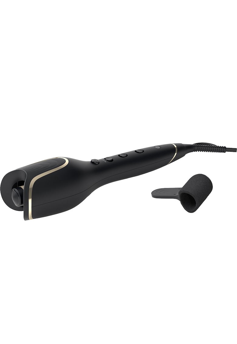 Oferte la Ondulator automat  StyleCare Prestige BHB876/00 - Invelis ceramic protector cu infuzie de cheratina - selector de temperatura: 210°C - 190°C - si 170°C - Sistem de ondulare inteligenta - Negru