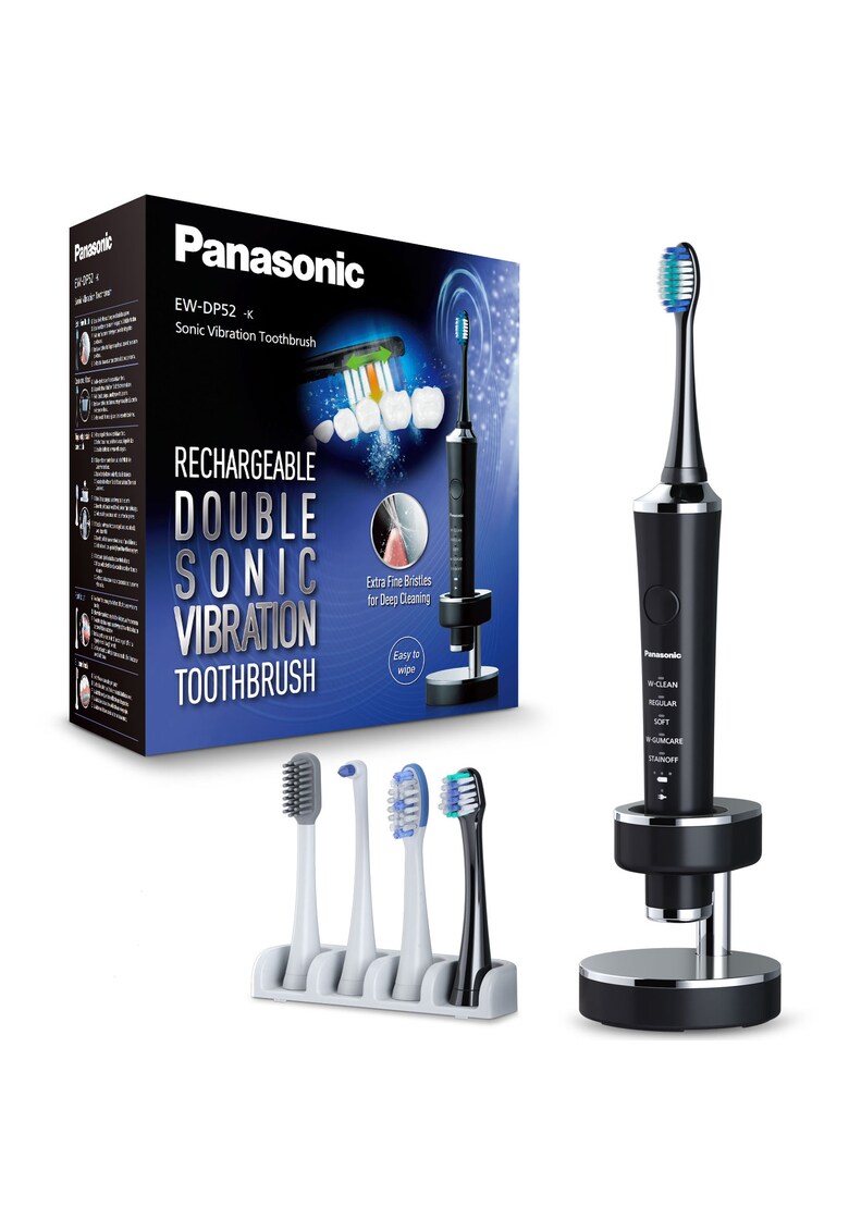Oferte la Periuta de dinti electrica   - Sonic Motor - Îngrijire parodontală și îngrijirea Interdentală cu vibrație - 5 capete incluse - Negru