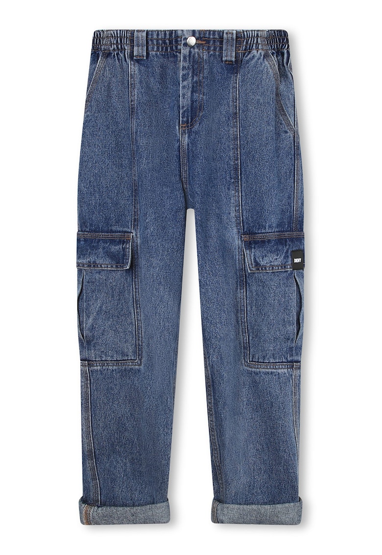 Oferte la Blugi cargo drepti - Albastru