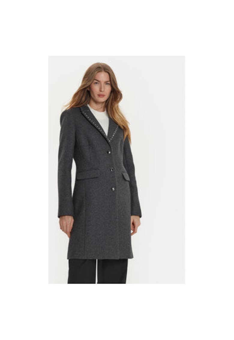 Oferte la Palton dama -  304480454 - Lana/Poliester - Gri - Gri