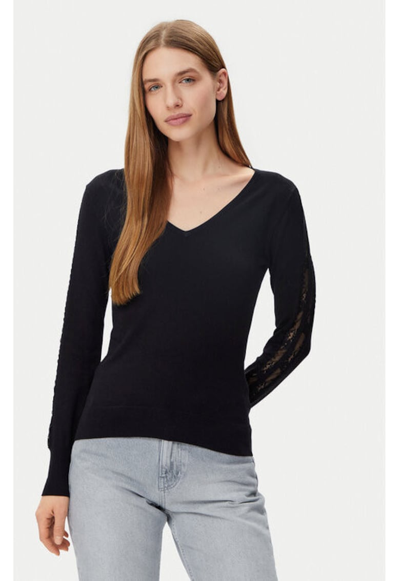 Oferte la Pulover dama -  305253194 - Viscoza/Poliamida - Negru - Negru