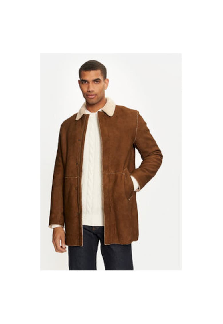 Cojoc barbati - 304393044 - Piele intoarsa - Maro - Maro