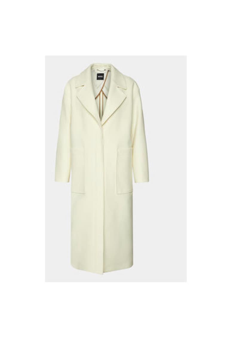 Palton dama - 303659899 - Lana/Poliamida - Bej - Bej