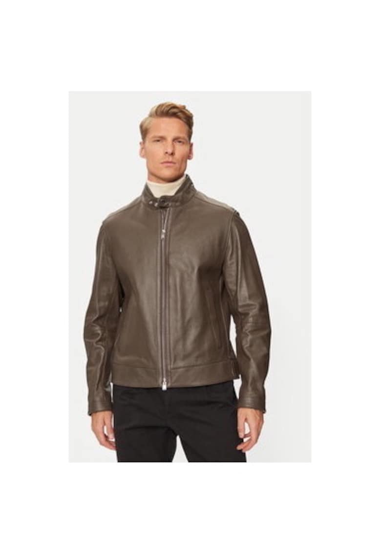Geaca barbati - 304237614 - Piele naturala - Maro - Maro