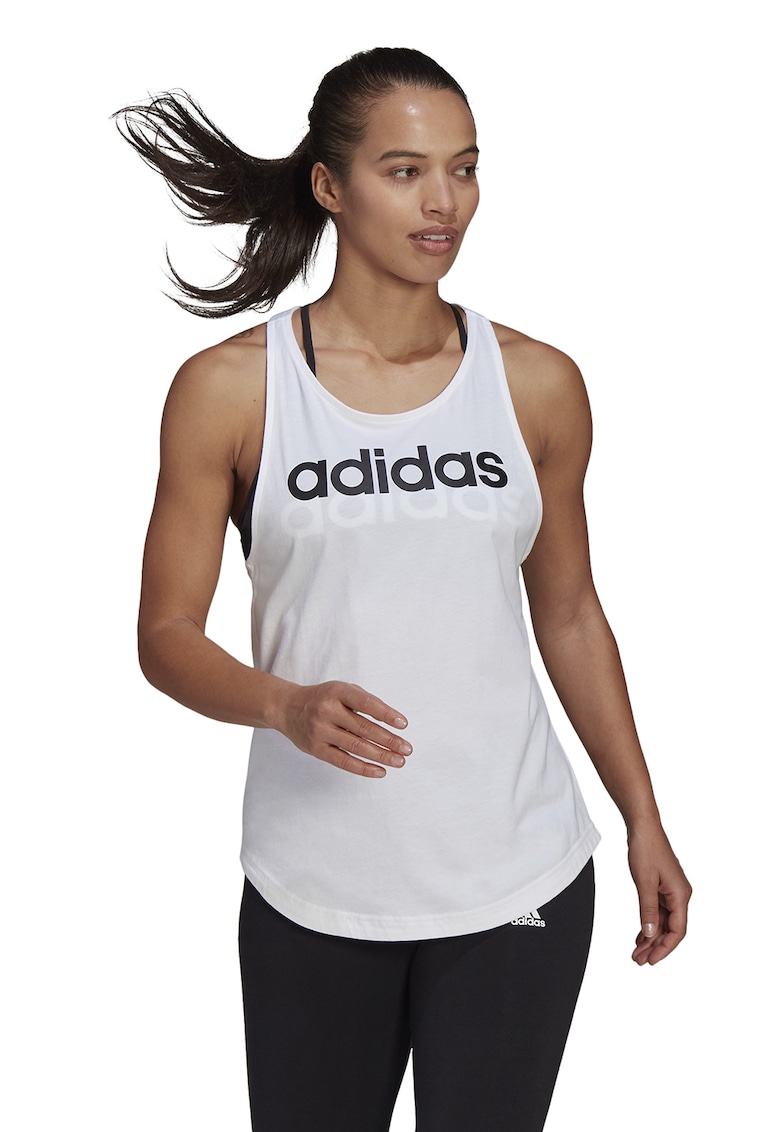 Oferte la Top cu imprimeu logo Essentials - Alb/Negru