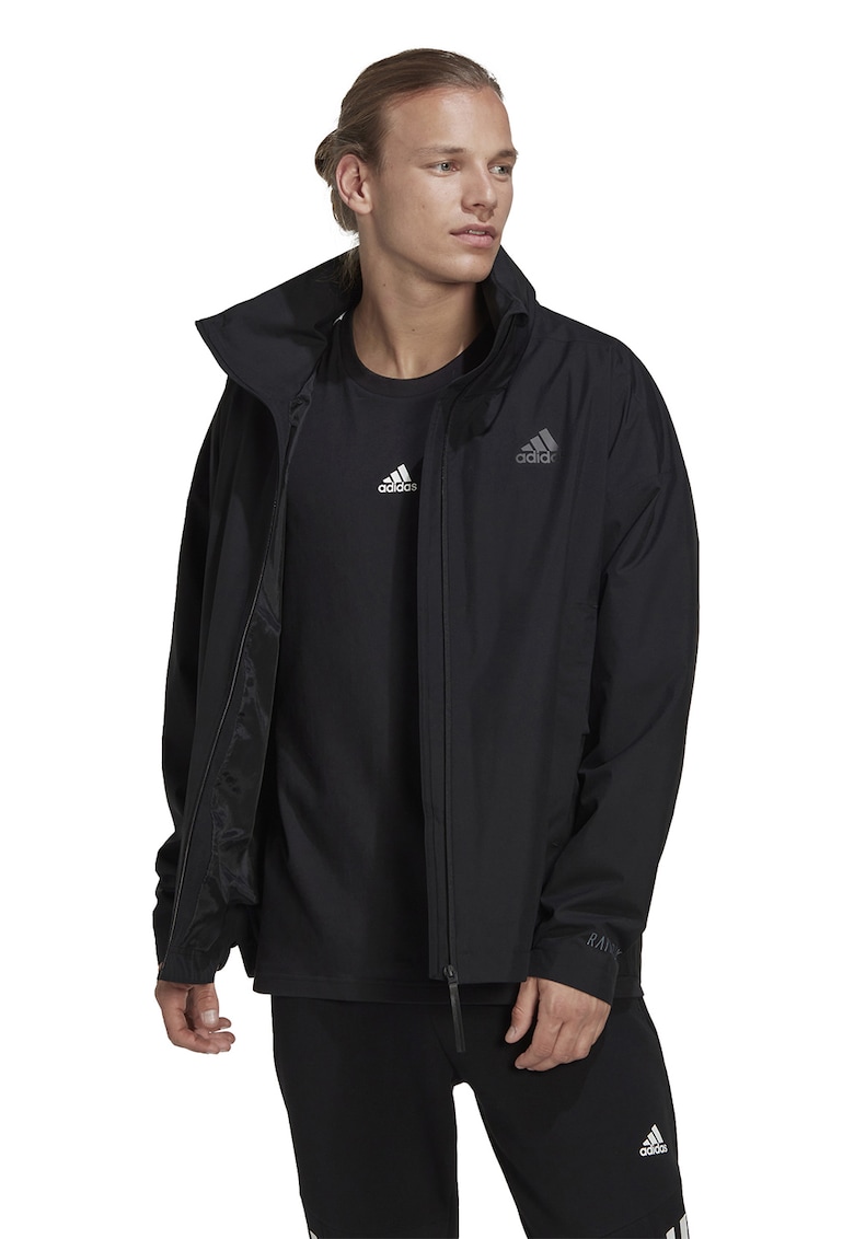 Jacheta relaxed fit cu logo mic pentru trekking Traveer - Negru