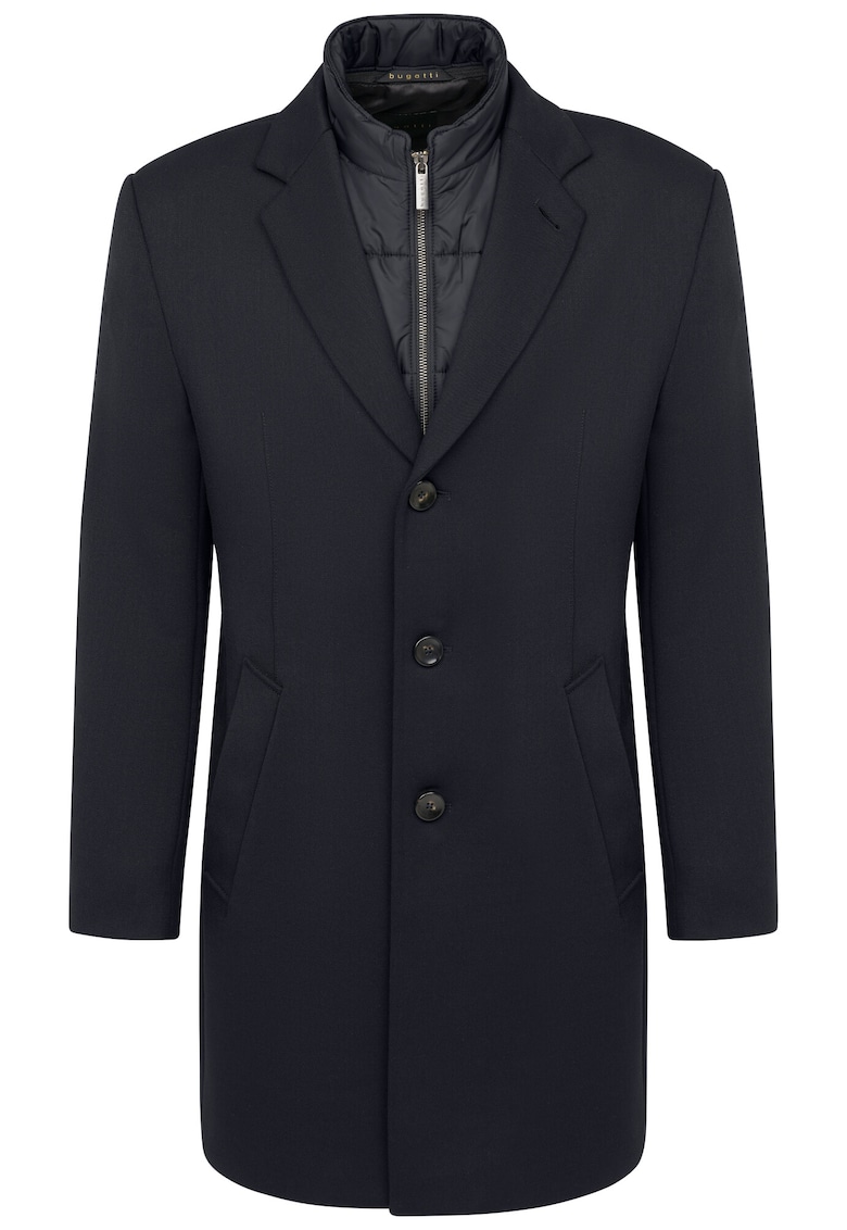 Oferte la Palton barbati -  cu vesta falsa - cu revere - Bleumarin