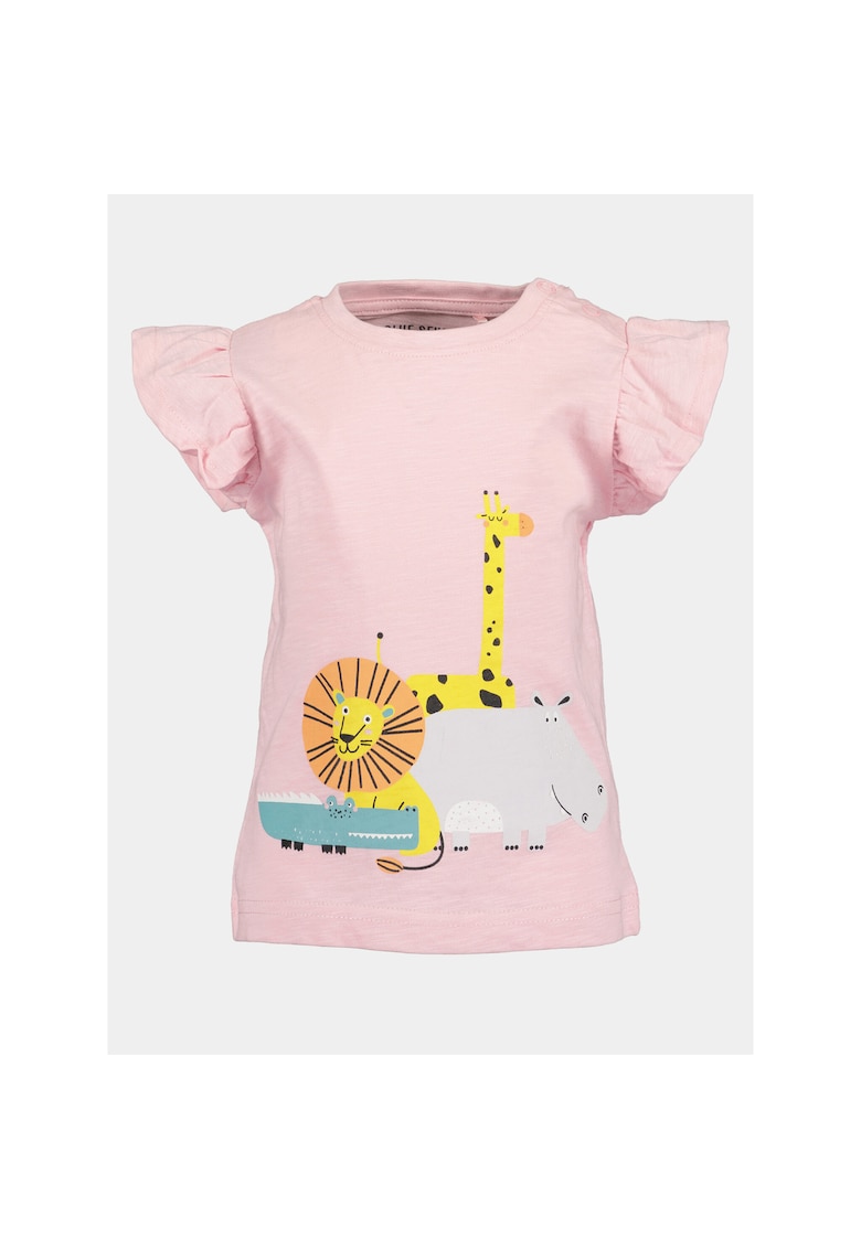 Tricou fete - 303576097 - Roz - Bumbac - Roz