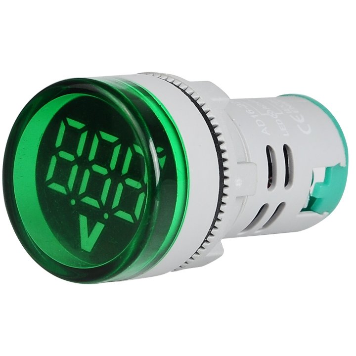 Oferte la Voltmetru digital cu LED si afisaj luminos Indicator de tensiune AC 60-500V, VERDE SINOTIMER ST16V-05
