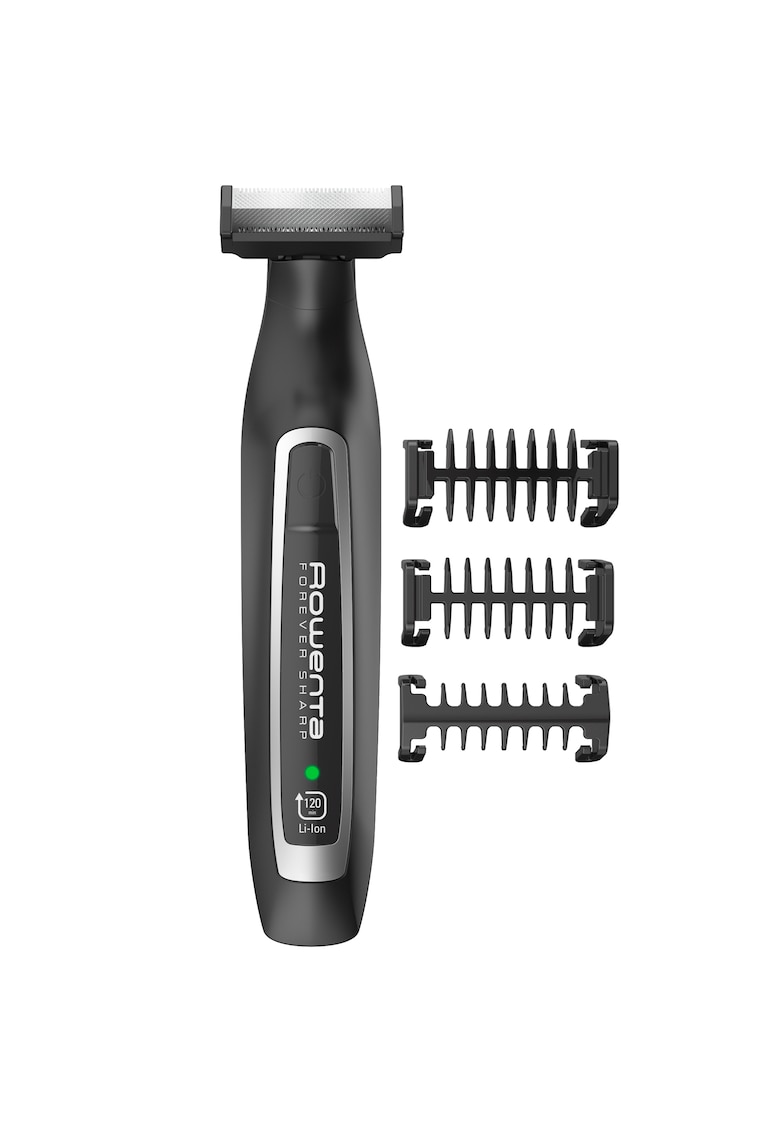 Oferte la Aparat hibrid de tuns - conturat si barbierit Forever Sharp TN6010F4 - lavabil - lame din inox cu autoascutire - 3 piepteni - Negru