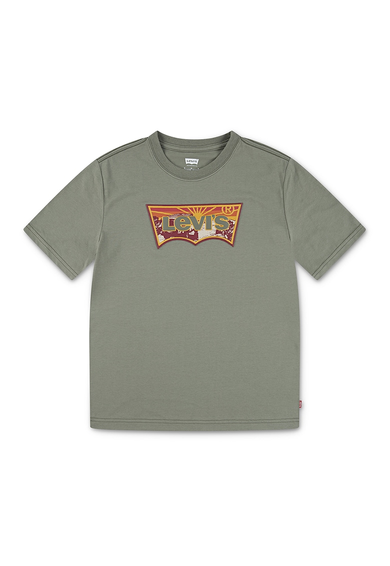 Tricou cu imprimeu logo - Verde sparanghel