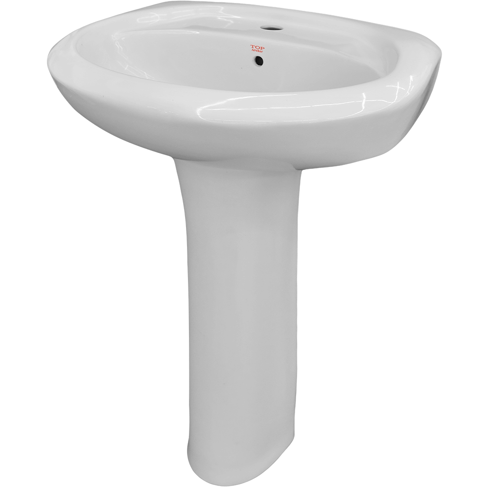 Oferte la Set lavoar + piedestal Aristop, ceramica, alb, 56 x 40 cm