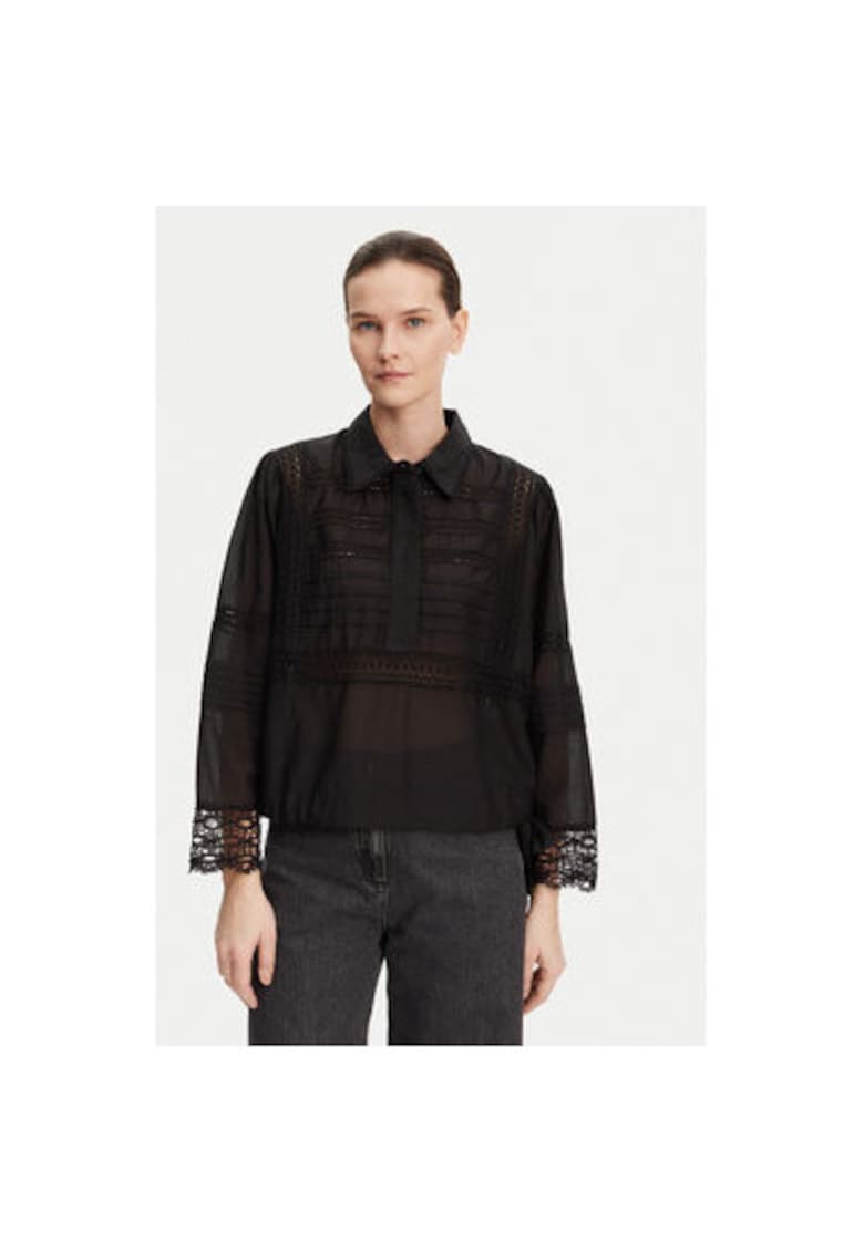 Oferte la Camasa dama -  304892790 - Bumbac organic/Viscoza - Negru - Negru