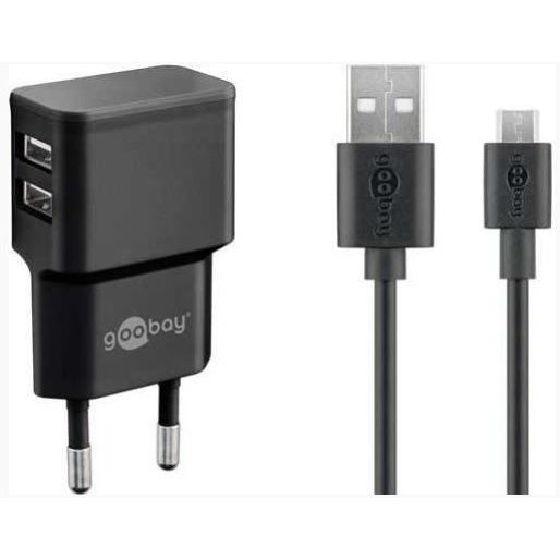 Oferte la Incarcator Retea WM224BK 2x USB-A 2.4A Cablu MicroUSB Negru