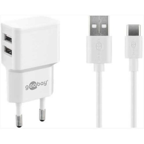Oferte la Incarcator Retea WC224WE 2x USB-A 2.4A cu Cablu USB-C Alb