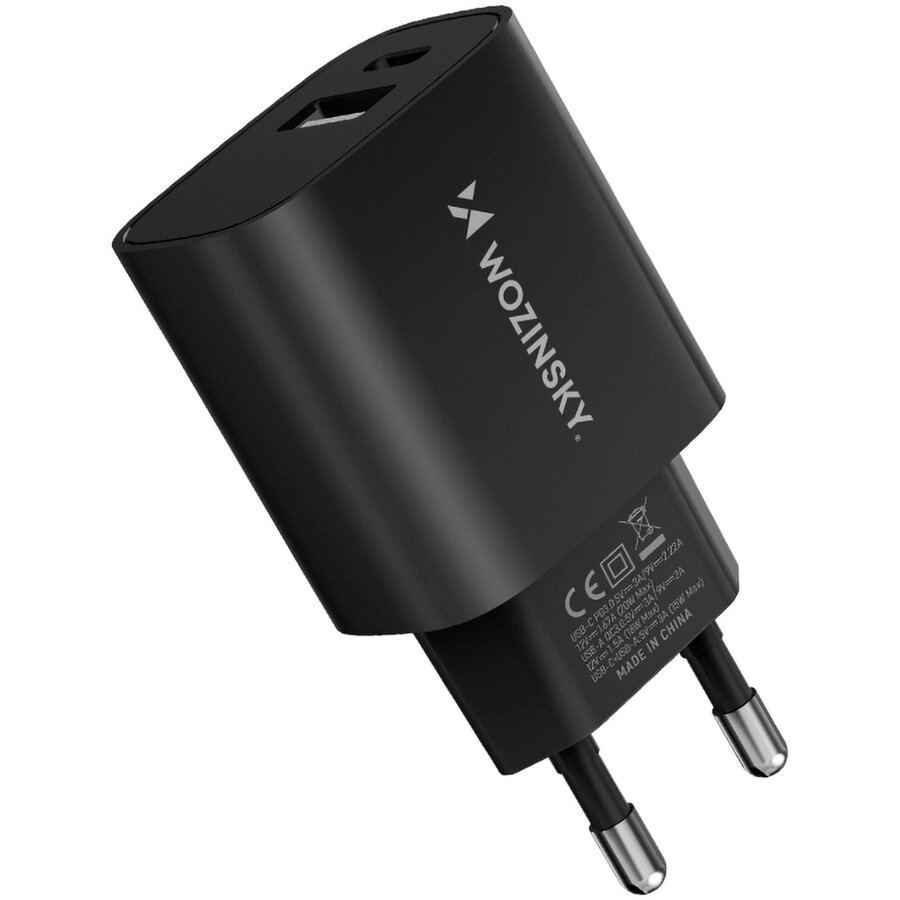 Incarcator WGWCB, USB/USB-C, 20W, Negru