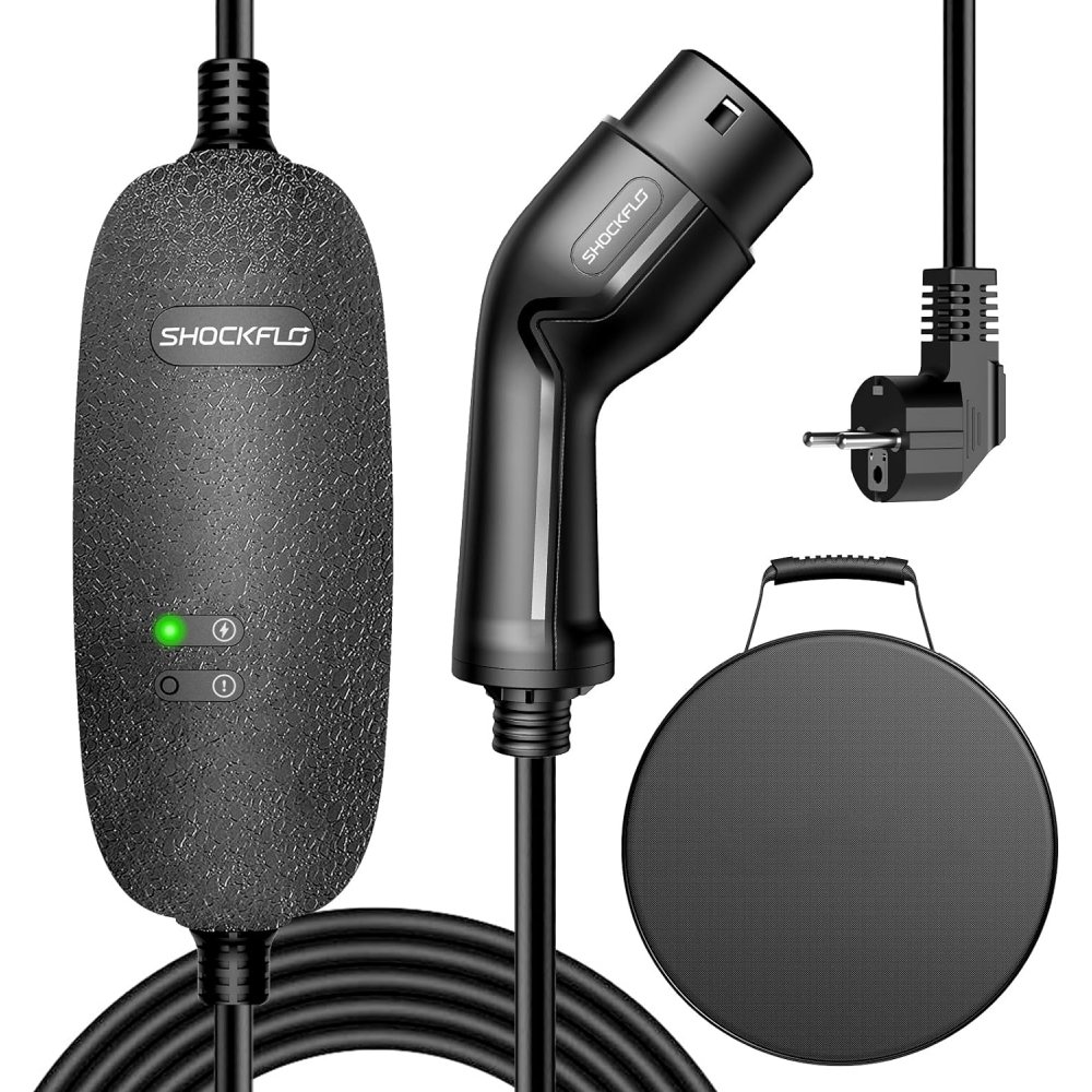 Oferte la Statie portabila SHOCKFLO CG02 / CG01 pentru incarcare masini electrice, monofazata 230V, 16A, 3.68KW, (Type2), IP65