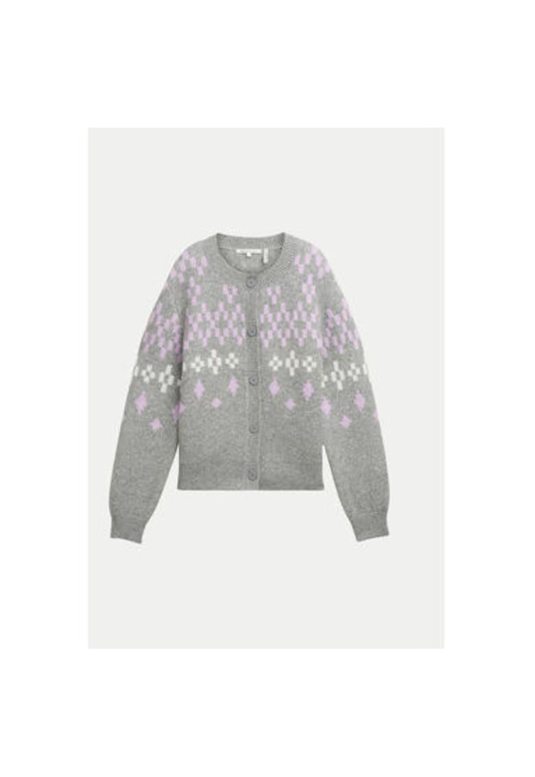 Cardigan dama - 304546785 - Acril/Poliester - Gri - Gri