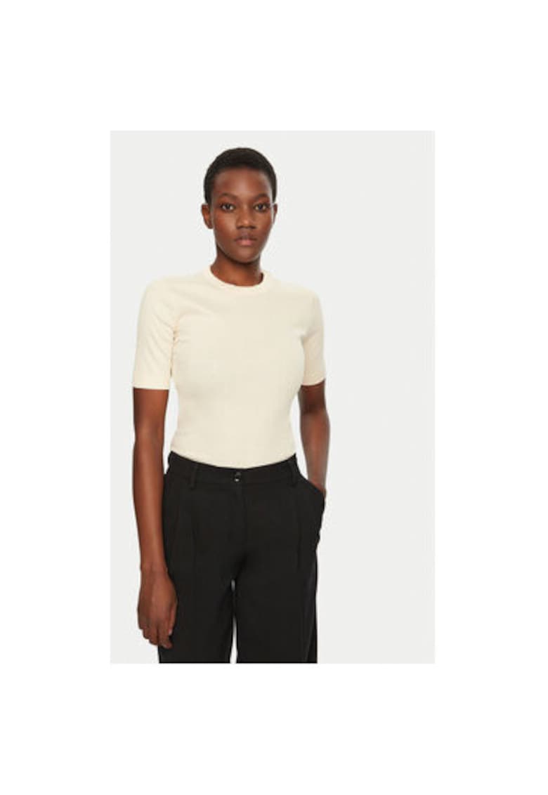 Tricou dama - 305031471 - Bumbac organic - Bej - Bej