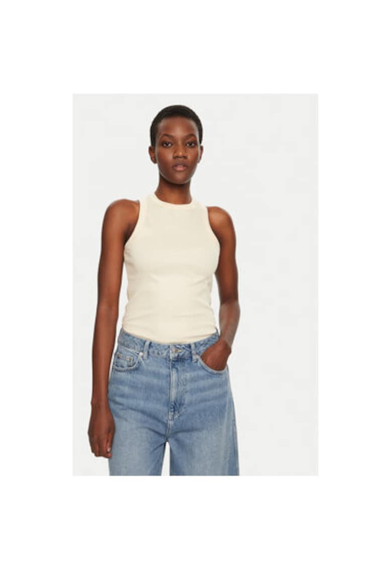 Tricou dama - 305031426 - Bumbac organic - Bej - Bej