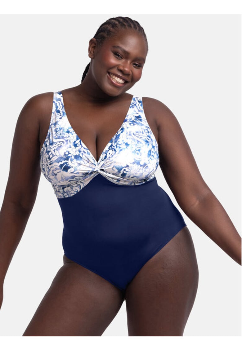 Costum de baie dama - 305229861 - Poliester/Elastan - Albastru - Albastru