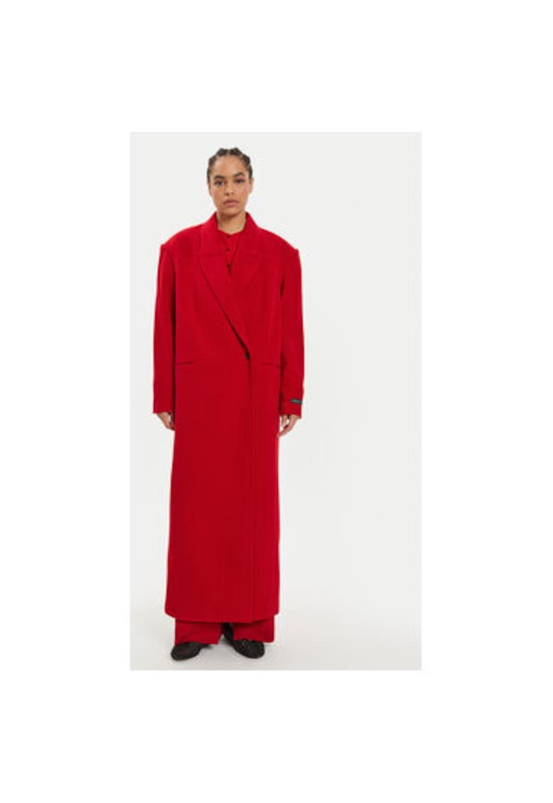 Oferte la Palton dama -  40% lana - rosu - 5381158
