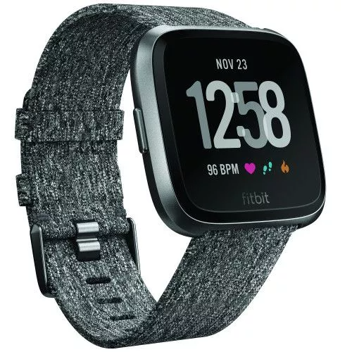 Oferte la Bratara Fitness Versa Casual Textil LCD Patrat Li-Po Gri/Negru